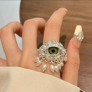 Каблучка сріблясте око за мотивами schiaparelli
