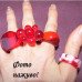 Набор из 4 красных пластиковых колец – 1573