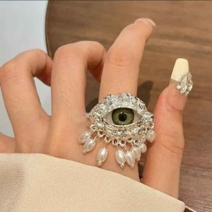 Каблучка сріблясте око за мотивами schiaparelli