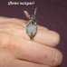 Эксклюзивное кольцо Фея с голубой бусиной – 2904