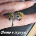 Кольцо  Королевский мишка в стразах