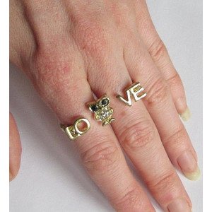 Кольцо Сова Love 