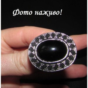 Агатова каблучка з грецьким орнаментом
