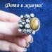 Кольцо античное с тигровым глазом Зои