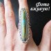 Довгий перстень з бірюзою – 4624