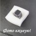 Черное кольцо с агатом Олимп – 4676