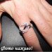 Посеребренное кольцо Дельфин в сердце – 4971