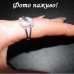 Посеребренное кольцо Дельфин в сердце – 4971