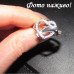 Посеребренное кольцо Дельфин в сердце – 4971