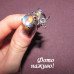 Необычное кольцо со звездами и переливающимся камнем – 5152