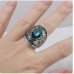 Крупное кольцо с голубым камнем – 5577