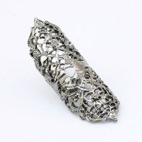 Кольцо на фалангу Ажур Dior бронзовое