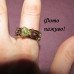 Незвичайна переплетена каблучка з кристалом – 10-885