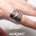 Стильное кольцо на фалангу Волны – 1435
