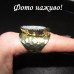 Велика каблучка з розрізом блакитного каменю жеода – 2395