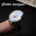 Велика каблучка з розрізом блакитного каменю жеода – 2395