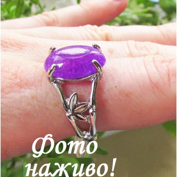 Кольцо с аметистом Бамбук – 4351