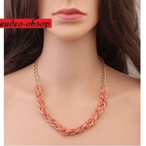 Короткие бусы Коралловая нежность