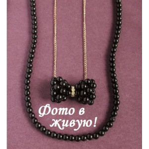 Бусы Жемчужный бантик стиль Chanel