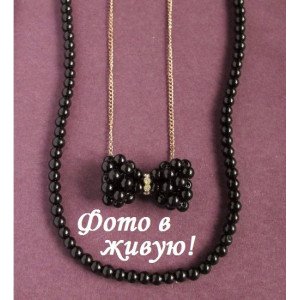Бусы Жемчужный бантик стиль Chanel