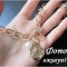 Цепь с медальоном и жемчужиной