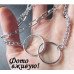 Серебристая двойная цепочка Кольца – 4215