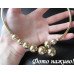 Золотистое Жемчужное ожерелье Спираль – 5018