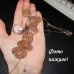 Нежное золотистое колье лепестки бабочки – 10-789