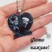 Кулон на цепи Сердце с черепами – 10-845