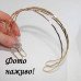 Золотистое ожерелье-скоба Переплетение волн – 1122
