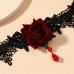 Готичне кольє з трояндою – 2388