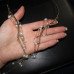 Кольє перлове скоба з ланцюгами Водоспад намистин – 2391