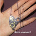 Кулон на ланцюгу Серце з зірками стімпанк - 3039
