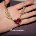 Кольє Серце з руками скелета золотисте - 1585