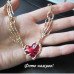 Кольє Серце з руками скелета золотисте - 1585