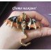 Красивая брошь дракон оранжевый  – 2910