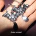 Кулон на цепи с серьгами летучие мыши – 1604
