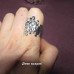 Набор серебристый браслет и кольцо скоба Даноми – 2899