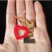 Набор браслет и серьги с подвесками сердца love – 3004