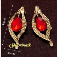 Эксклюзивные серьги Elizabeth red