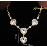 Ексклюзивне кольє Crystal hearts