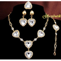 Ексклюзивний комплект із 4-х прикрас Crystal hearts