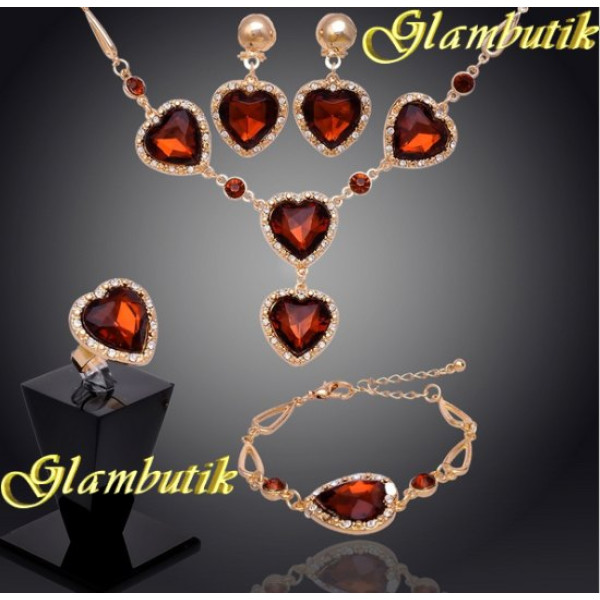 Эксклюзивный комплект из 4-х украшений brandy hearts