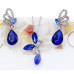 Комплект SWAROVSKI Мотылёк с синим кристаллом