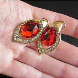 Люксовые серьги Джозефина  red