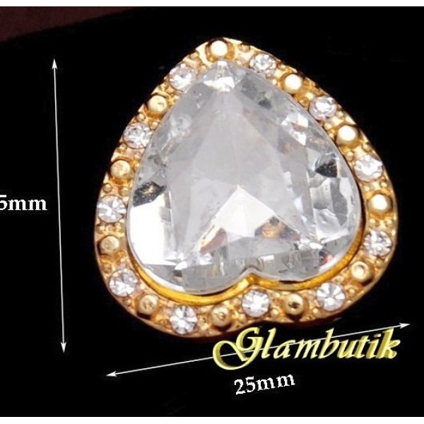 Эксклюзивное кольцо  Crystal hearts – 2447-3
