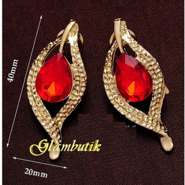 Эксклюзивные серьги Elizabeth red