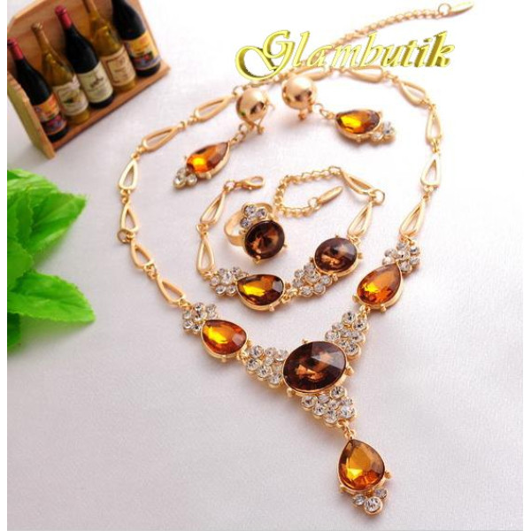 Люксовый комплект из 4-х украшений  Lady Caramel