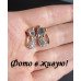 Серьги Кошки кристалл gold с бантом