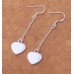 Серьги с цепочками Глянцевые сердца – Glambutik